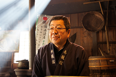 Mr. Akihiko Matsubara, the manager of the tea house