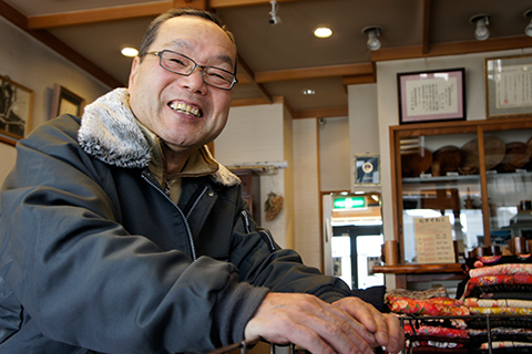 Mr. Nohara, president of Nagiso Lathed Woodcrafts Cooperative